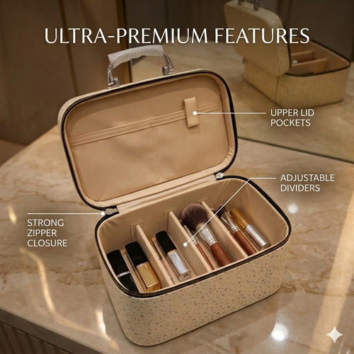Glamour Makeup Organizer Bag – Travel & Vanity Storage