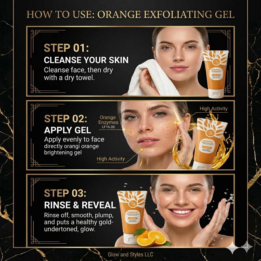 Orange Glow Exfoliating Gel – Brightening & Deep Cleansing