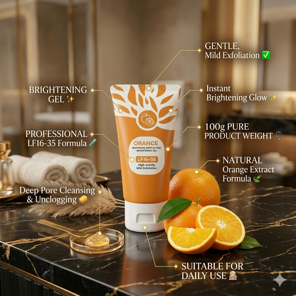Orange Glow Exfoliating Gel – Brightening & Deep Cleansing