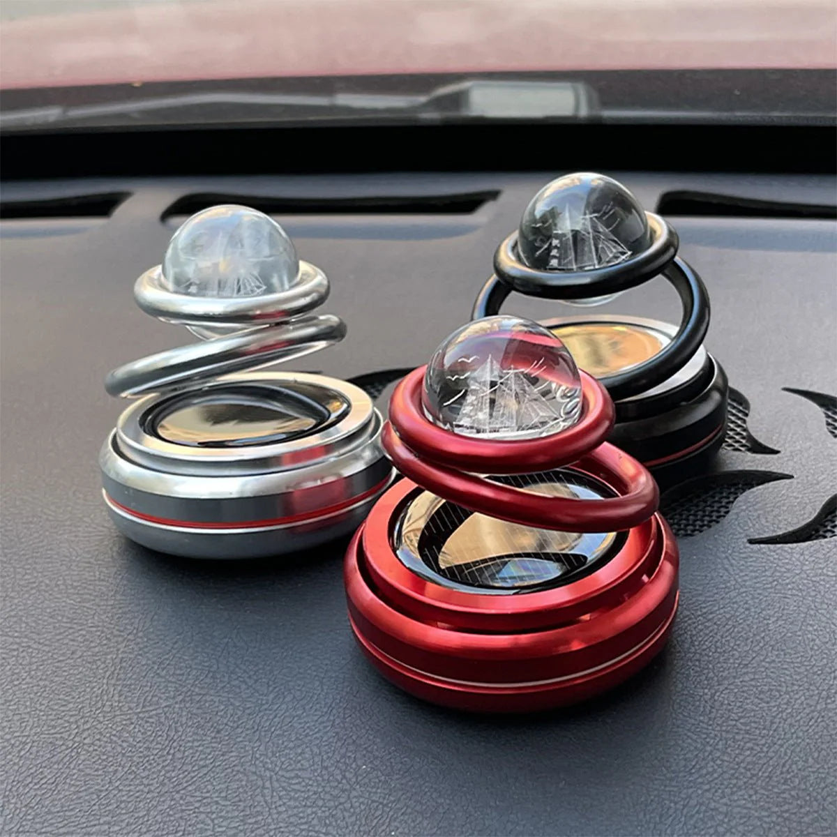 Solar Levitation Car Perfume Diffuser – Red