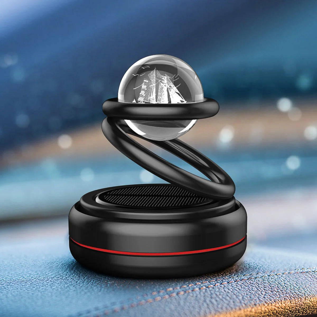 Solar Levitation Car Perfume Diffuser – Red